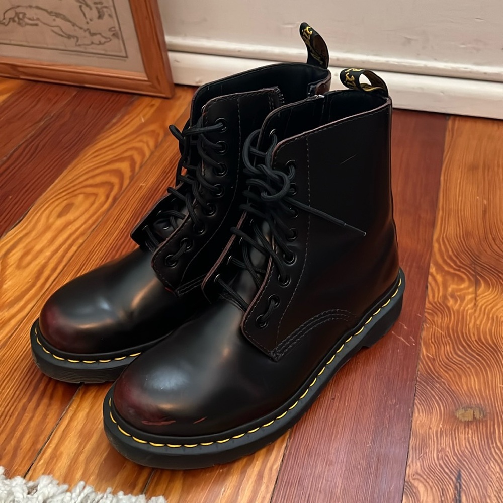 Dr. Marten 1460 Pascal boot. Size 8, dark cherry red. NWOT.